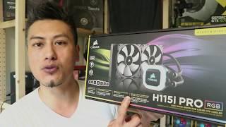 280mm Liquid CPU Cooler with RGB - Corsair H115i Pro RGB