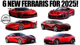 Ferrari Revealing 6 Cars in 2025! SP4, SF90 M, 296 VS, Roma MCA, F244, Purosangue H