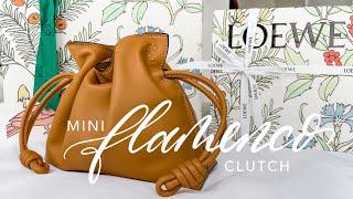 UNBOXING MY BIRTHDAY BAG: LOEWE MINI FLAMENCO CLUTCH IN WARM DESERT | Review and what fits in my bag