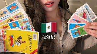 Korean girl trying ASMR in Spanish (reading you Lotería Cards 🃏)