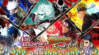 THE MOST LUCKIEST SUMMONS in MY LIFE! 4th Anniversary Blazing Festival 500+ SUMMONS (Naruto Blazing)