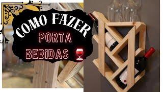 Como fazer ; Um porta bebidas para vinhos ;suportes para bebidas @Juniordupallet