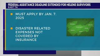 FEMA extends flooding assistance deadline for East Tennesseans through early 2025