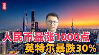 人民币暴涨1000点！英特尔暴跌30%，美国经济恐慌衰退