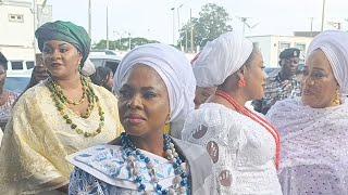 OONI'S PRETTY QUEEN MARIAM, QUEEN TOBI AND QUEEN TEMITOPE WITH THE KING