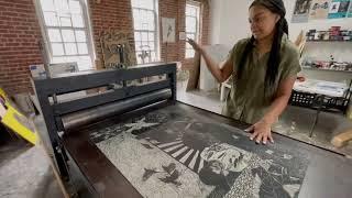 Chloe Alexander, Printmaker and Artist in Residence for "Master Prints" Studio Visit