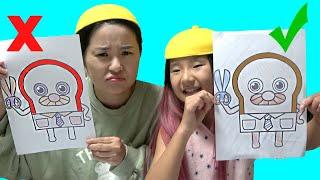 수지 vs 엄마 누가누가 잘하나? 색칠공부 놀이 Suji and Mom 3 Marker Challenge