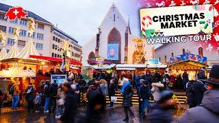 Basel Christmas Market 2024: Festive Magic in Switzerland  | Walking Tour & Relaxing Music