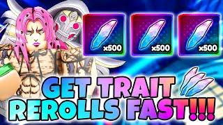 FASTEST Way To Farm Trait Rerolls in Anime Vanguards!
