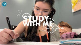 SIXTH FORM/college vlog: study w/ me!  | realistic, productive, gym