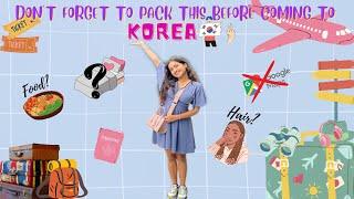 If you're coming to Korea, don't forget to pack these things | What you should pack for Korea