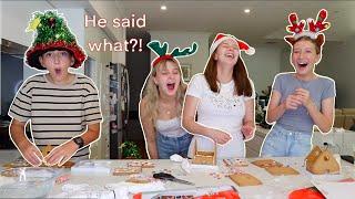 Decorate gingerbread houses with us!! VLOGMAS DAY 2