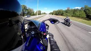 Yamaha R1 2018 Wheelies and some casual riding