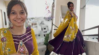 Navratri Shoot with friend | make Meggi at home | rainy weather | gujarati girl vlogger