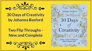 30 Days of Creativity by Johanna Basford - New and Completed Book Flip Through