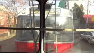 Троллейбусный поезд в Краснодаре (01.2012) - внутри из ведущего