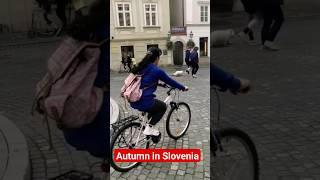 Cycling in Center Ljubljana #slovenia #shorts