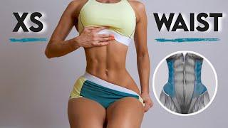 ‘XS WAIST’ Workout - 10 Exercises to Get Snatched Waist & Abs, No Equipment, At Home Workout