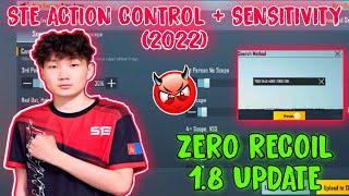 STE ACTION NEW 1.8 UPDATE SENSITIVITY | STE ACTION NEW CONTROL CODE | PUBG MOBILE/BGMI