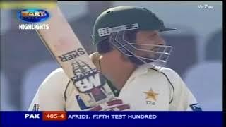 Shahid Afridi 156 runs vs India in 2006 test series | Blasting innings