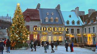 [4K] Old Quebec City: A Winter Wonderland of Christmas Magic | 2024