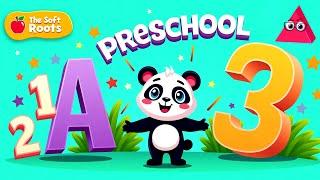 Preschool Learning activities for 3 year olds at home | Learn ABC Phonics Shapes Numbers Colors 