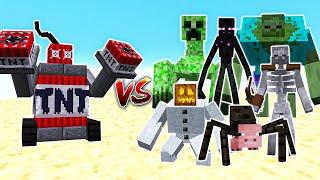 TNT Golem VS All Mutant Mobs - Mob Battle in Minecraft