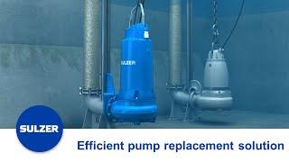 Efficient pump replacement solution for wastewater pumping stations