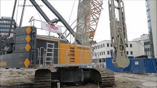 Soeren66 - Hydroseilbagger LIEBHERR HS 8130 und HS 885 beim Bau einer Schlitzwand mit Spundwand