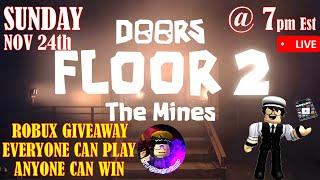 R$ Giveaway DOORS FLOOR 2 | Fans Play Live ep 8