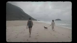 Walking in the rain - Grumari beach