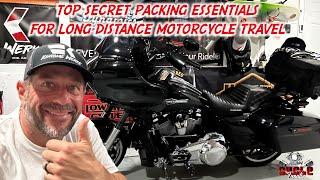 WHAT I PACK FOR A LONG MOTORCYCLE TRIP HARLEY DAVIDSON ROAD GLIDE #cyclefanatix #harleydavidson