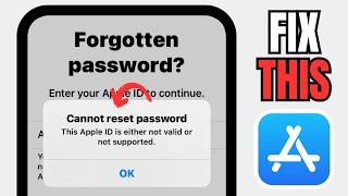 How To Fix App Store Cannot Reset Password || Fix This Apple ID Is Either Not Valid Or Not Supported