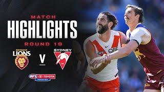 Brisbane Lions v Sydney Swans Highlights | Round 19, 2024 | AFL