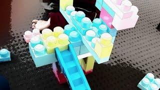 Aeroplane with runway and Airport made with building blocks fun for kids learn and play with SUJA