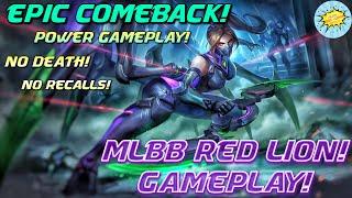 MlBB RED LION EPIC COMEBACK. POWER GAMEPLAY HANABI. MOBILE LEGENDS