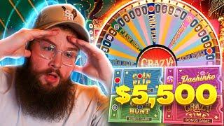 I Did $5,000 Crazy Time Bets For 30 Spins…