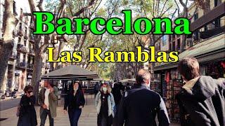 [SPAIN-BARCELONA] Walking along Las Ramblas 04/APR/2021 05:00 pm