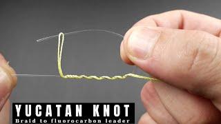 YUCATAN KNOT Braid to Mono or Fluorocarbon | how to tie a ultimate strength for fishing?