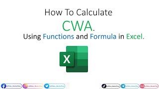 Use Excel Functions&Formula to Calculate KNUST CWA