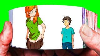 Alex wants Steve - Minecraft Anime - Flipbook Animation