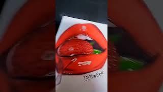 I tried drawing realistic lips FCCP  ............ #artistic #art #artislove #artist #drawing