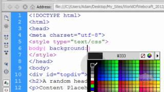 HTML5 Fixed Header and Footer Div Web Page Layout Creation Tutorial