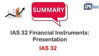 IAS 32 Financial Instruments: Presentation summary - applies in 2024