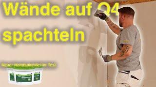 Mega Handspachtel 675  Vorstellung/ Wände auf Q4 spachteln