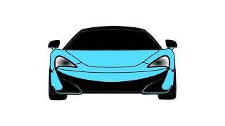 Как нарисовать Макларен 600ЛТ Моргенштерна / How to draw a McLaren 600LT Morgenstern