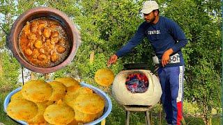 Cooking Most Popular Traditional Indian Thali Food I Potato Malai Gravy with POORI I ASMR I Subs I