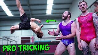 GYMNASTS TRY TRICKING (WORLD RECORD ATTEMPT!) | Nile vs Ash