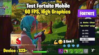 Samsung S23 Plus Fortnite Mobile 60 FPS Gameplay