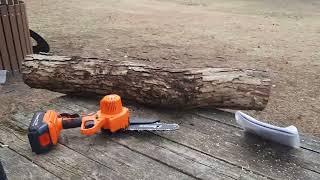 TARANZY 6" Cordless Compact Lithium Battery POWERED Chainsaw Review Part 2